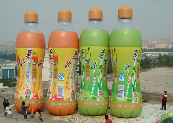 Produtos infláveis da propaganda da garrafa do sumo de laranja com a impressão completa personalizada