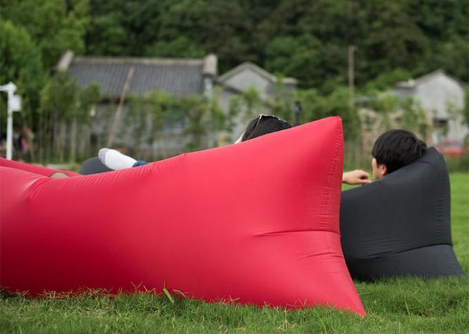 Saco-cama inflável de nylon impermeável, saco de feijão inflável confortável