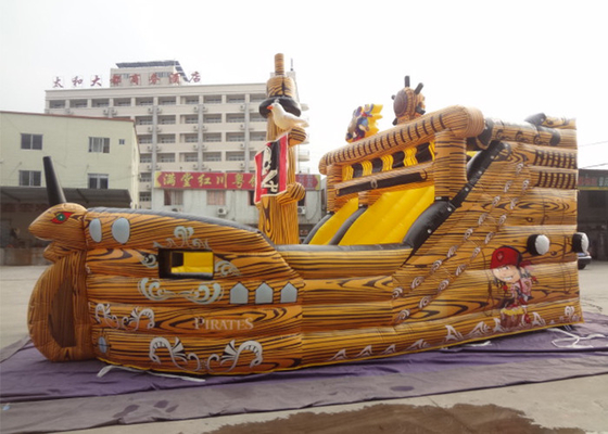 China Corrediça inflável comercial gigante do navio de pirata de encerado durável do PVC para o aluguel fornecedor