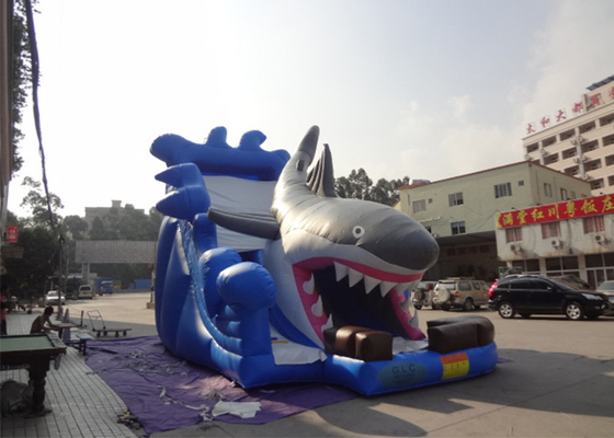 China corrediça inflável comercial de 7.5m/corrediça de água grande do tubarão com ventilador fornecedor