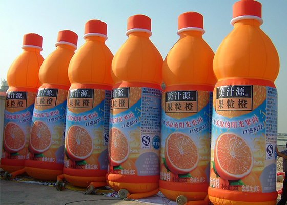 China Produtos infláveis da propaganda da garrafa do sumo de laranja com a impressão completa personalizada fornecedor