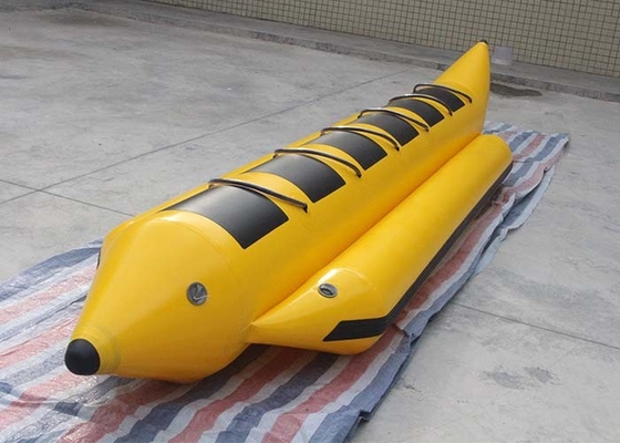 China O PVC amarelo/preto 0.9mm Flyfish o barco de banana inflável do jogo da água dos brinquedos da água fornecedor