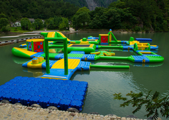 China Parque de diversões inflável da água da impressão de seda exterior com o encerado do PVC de 0.9mm fábrica