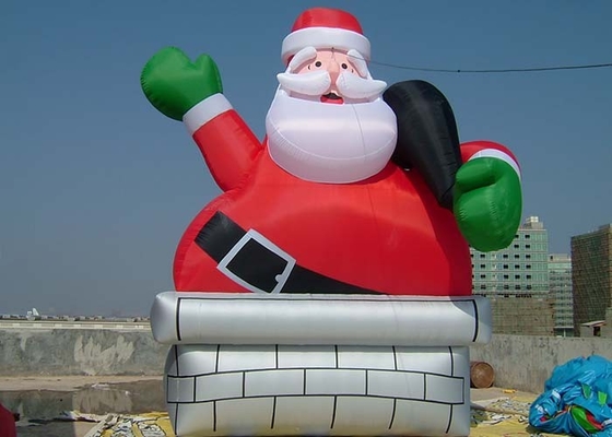 China Produtos infláveis bonitos exteriores Santa da propaganda que anuncia Claus fábrica