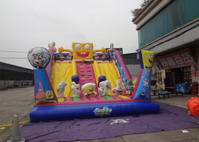 Corrediça inflável comercial grande do parque de diversões com tema de Spongebob