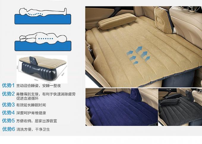 Cama de carro inflável plástica de congregação de grande resistência do ar do sexo da cama que dobra o colchão inflável portátil do assento traseiro do carro