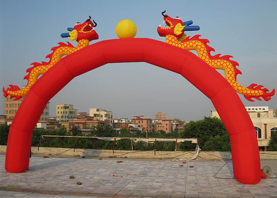 China tela de 25kg Oxford que anuncia o arco inflável com estilo do dragão para o partido/festival fornecedor
