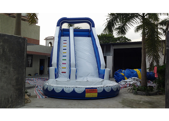China corrediça de água inflável gigante azul de Commercia do campo de jogos dos adultos e das crianças do PVC de 0.55mm para o partido fornecedor