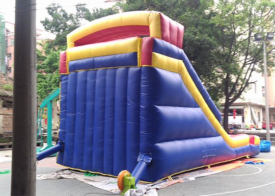 Corrediça de água inflável comercial da pista dobro grande com a associação feita de 0.5mm PVCTarpaulin fornecedor