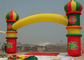 China Arrendamento inflável da arcada das duplas camada com Baloon em amarelo/verde/vermelho exportador