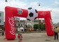 China Arco inflável da entrada da coca-cola feita sob encomenda vermelha do futebol, arco inflável do revestimento com impressão completa exportador