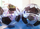 China Bola de passeio da água inflável colorida da forma do futebol para arrendamentos exportador