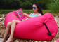 Cadeira inflável do airbag do rosa exterior da dobradura para os arrendamentos 260 * 70CM da praia fornecedor