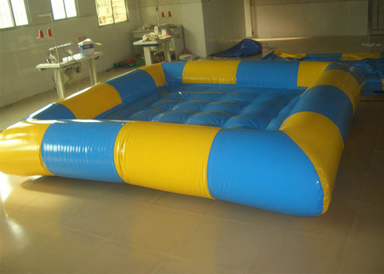 China Inflável amarelo/azul retangular acima das associações à terra, associação inflável da família para o quintal fábrica